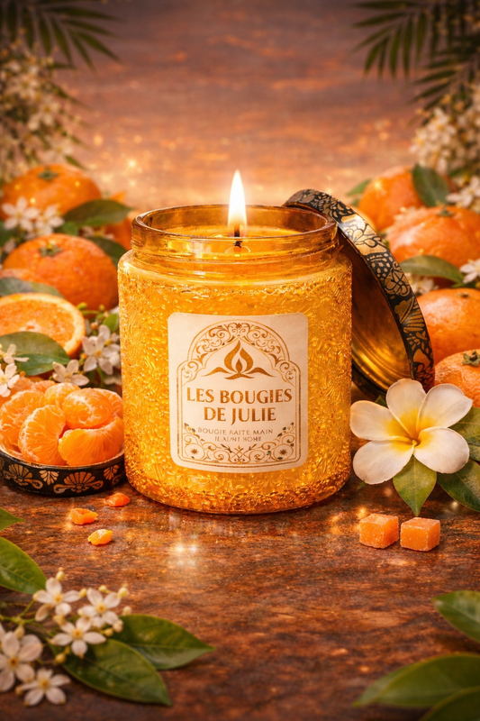 Bougie parfumée Mandarine - Bougie artisanale aux parfums de Grasse