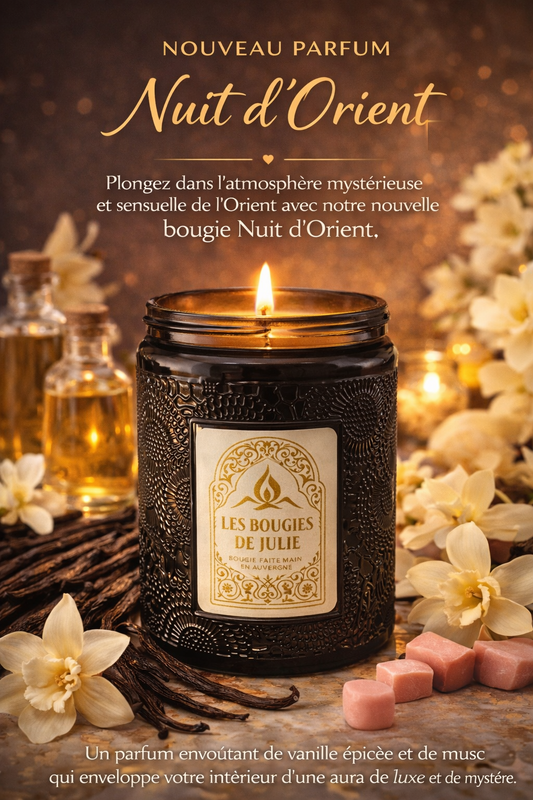 Bougie Parfumée Nuit D'Orient - Bougie artisanale aux parfums de Grasse